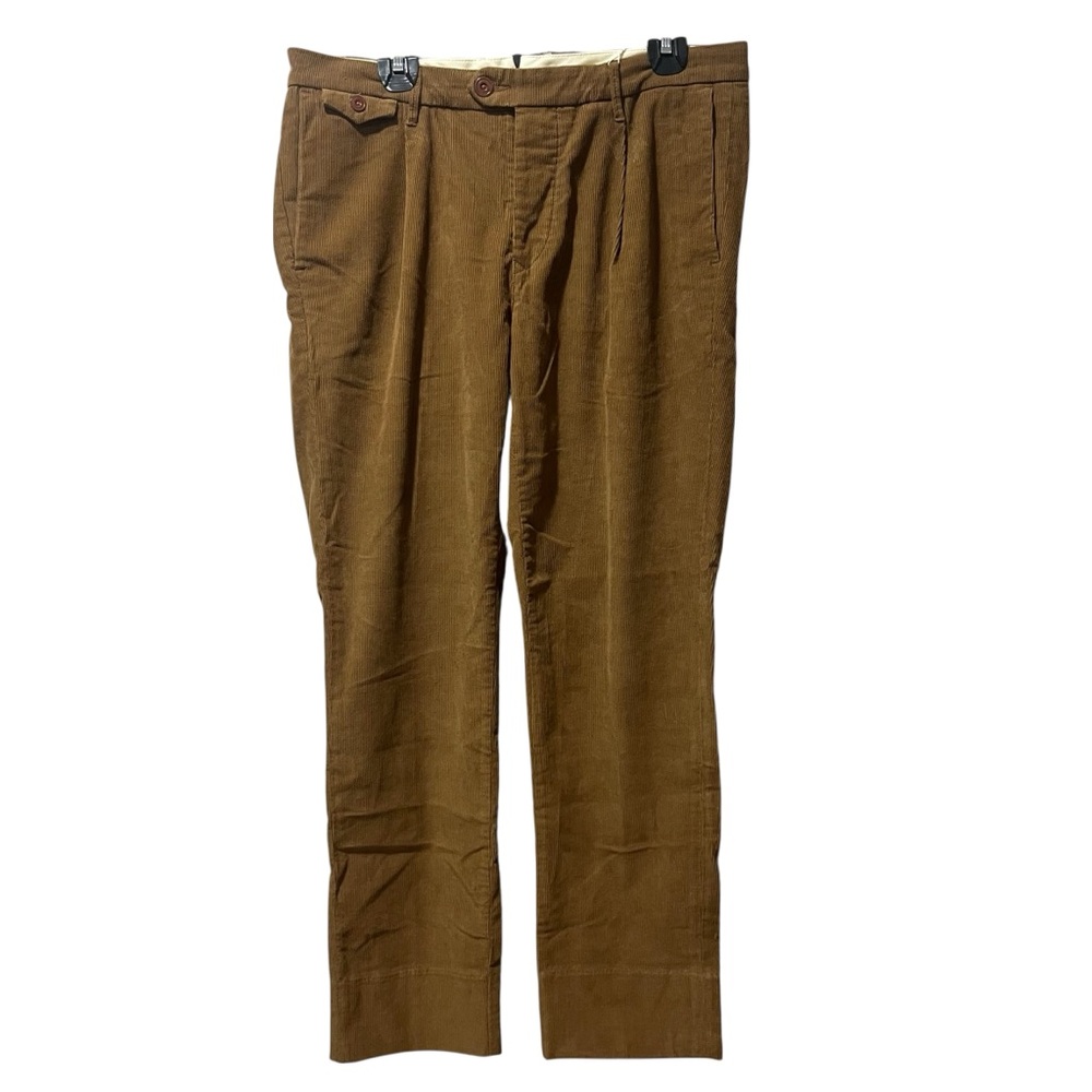 Tela Genova Men’s Corduroy Tan pants Size 34 Tan Made In Italy Cotton Blend